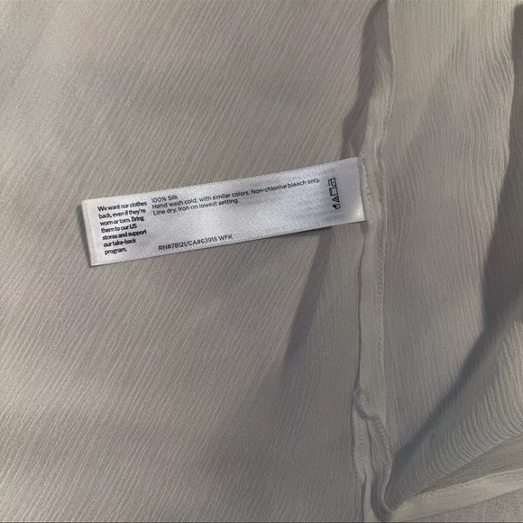 Eileen Fisher Bone Sheer  Open Front Silk Open  Long Jacket NWT - Picture 9 of 14